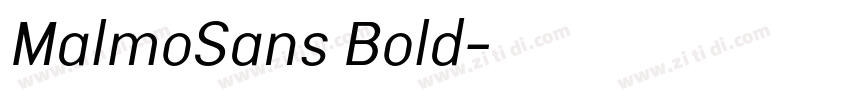MalmoSans Bold字体转换